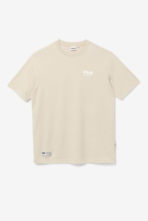 FILA Project 7 Logo T-shirt T-Shirts Beige,Womens Clothing | CA.WBVANI012